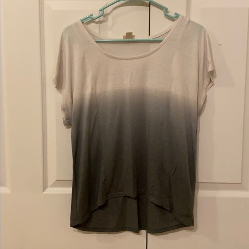 Grey and White Ombré tee